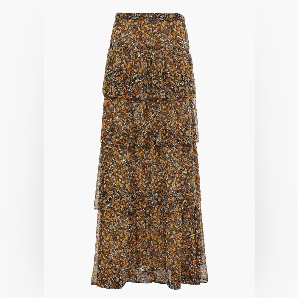 BA&SH
Sibil tiered printed georgette maxi skirt